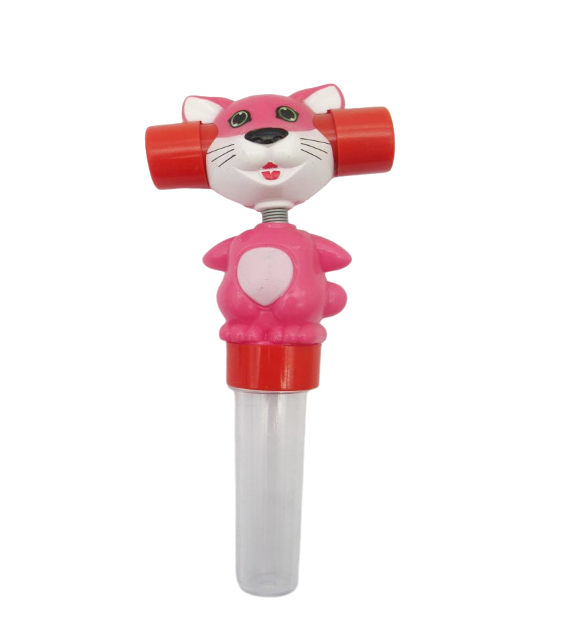 cat shaking whistle candy toy